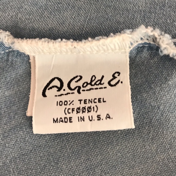 Agolde Sleeveless Button Down Denim Blouse - Picture 11 of 12